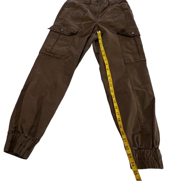 Cinq a Sept Kelly High Rise Cargo Pant Joggers 00 Brown cropped high waist - Picture 16 of 16